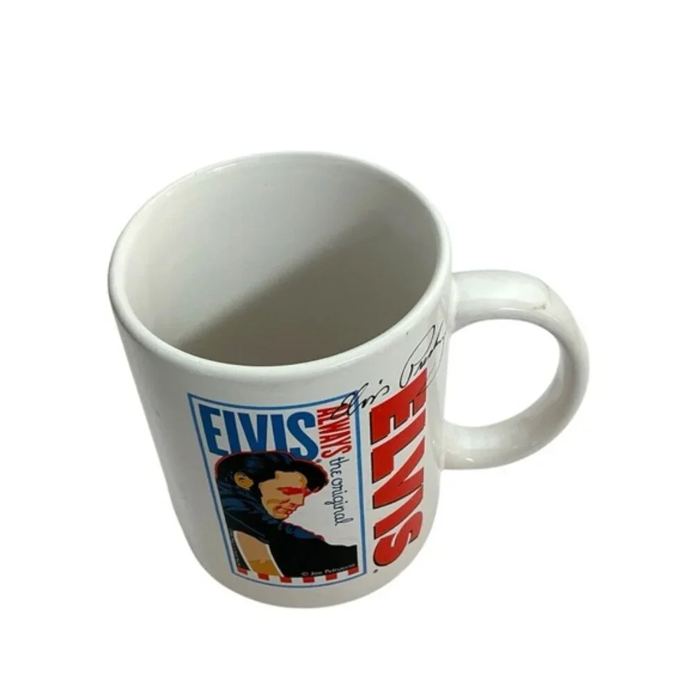 Vintage Elvis Presley Mug with Signature 12 oz Coffee Tea White 2010 Collectible - Picture 2 of 16